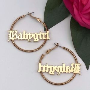 BABY GIRL GOLDEN HOOP EARRINGS